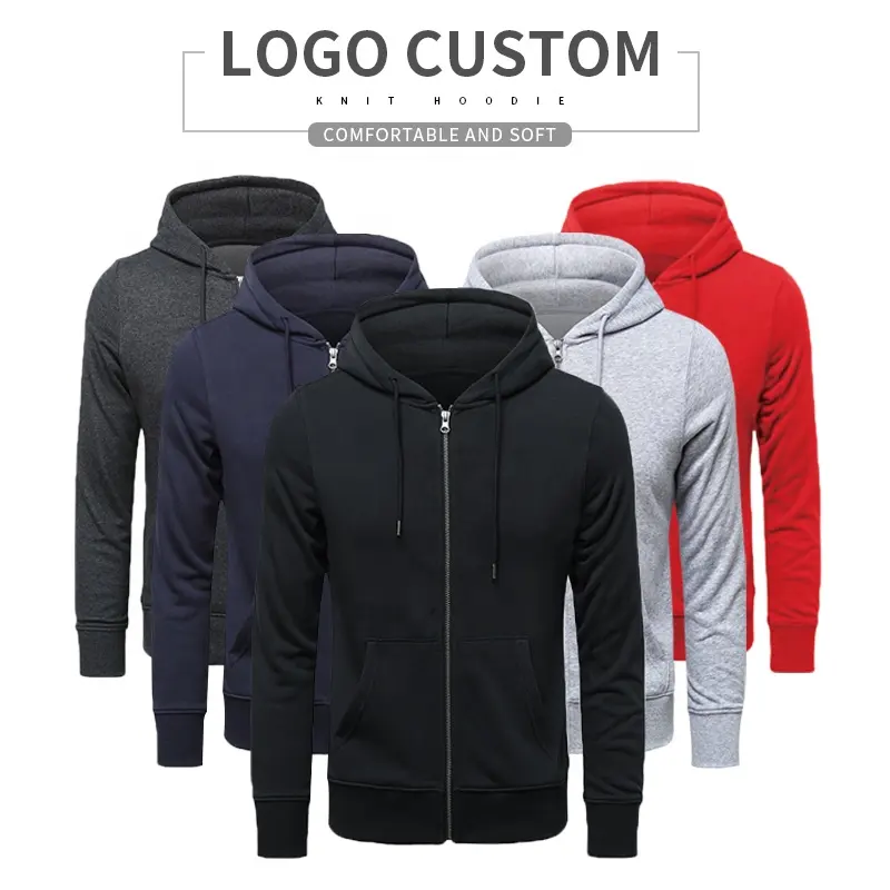 high quality zipper hoodies printing cotton hoodie cotton and polyester zip hoodies