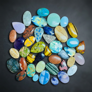 Piedras Sueltas Naturales Mixtas de Cabujón, Gemas Semipreciosas de Calidad AAA, Certificadas por Terceros, Lisas, para Joyería y Sanación, de la India - Product Image 3