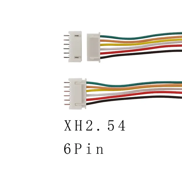 OULAIDA 10Sets XH 2.54 6Pin JST Wire Connector Plug XH 2.54mm Terminals Cable Socket Connectors 20CM Used für PCB verbindung