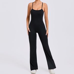 Completo Sportivo da Donna di Alta Qualità, Traspirante, Morbido, con Cintura Regolabile, Tuta Intera con Gamba Larga per Corsa, <span class=keywords><strong>Allenamento</strong></span> e Yoga - Product Image 2
