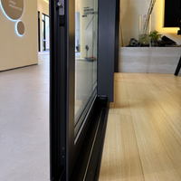 Puerta Corredera de Aluminio AS2047 Resistente a Huracanes, Plegable, con Vidrio Laminado de Seguridad, Moderna, para Interiores, Jardín, Patio, de Alta Calidad