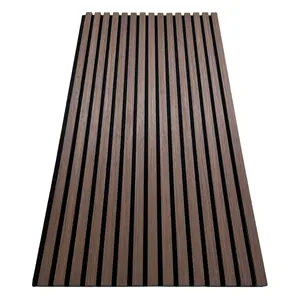 Wood Acoustic Slat Wall Panels Mdf Veneer Absorption Sound Absorbing Akustic Paneling Wooden Slatted Soundproof Acoustic Panel