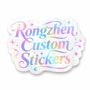 Autocollant personnalisé de qualité supérieure avec logo, film holographique découpé, auto-adhésif, résistant aux UV, impression holographique, étiquette imperméable en vinyle PVC - Product Image 1