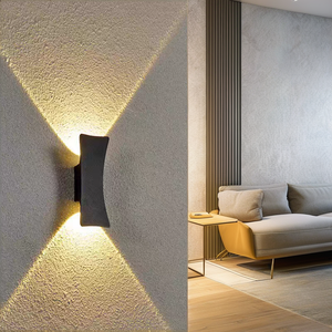 Modern LED Aluminum <b>Wall</b> Lamp Indoor and Outdoor Waterproof <b>Sconce</b> <b>Light</b> Fixtures Dimmable 3000K Warm White for Living Room - Product Image 2