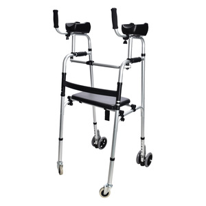 <b>Walker</b> With Seat Aluminum Alloy 7 Speed Adjustable Height For <b>Elderly</b> Rehabilitation Training Equipment - Product Image 3
