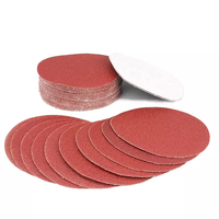 Disques de ponçage étanches à l'humidité 5in 125mm papier de verre abrasif meulage papier de verre de polissage rouge rond pour voiture automobile