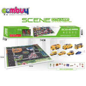 เสื่อผ้าฝ้ายแผนที่เมืองสำหรับเด็กเสื่อสำหรับเล่นกีฬาในร่มแบบโต้ตอบและให้ความรู้ - Product Image 5