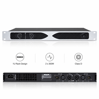 Amplificateur de puissance professionnel SONO 2 canaux 350W*2, amplificateur audio de classe D, récepteur stéréo 1U pour montage en rack, pour système de sonorisation de scène