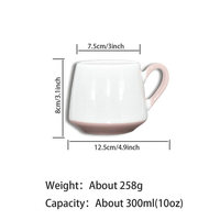 Tasses à café en céramique personnalisées avec logo imprimé, poignée dorée, pour publicité promotionnelle