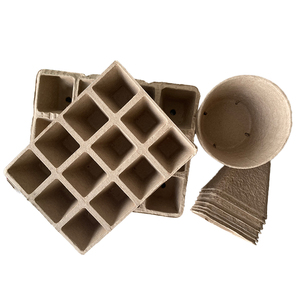 Chất Lượng Cao Phân Hủy Sinh Học Bột Giấy Hạt Giống Cup Thân Thiện Với Môi Nursery Container Tuyên Quảng Trường/Hình Dạng Tròn Hoa - Product Image 3