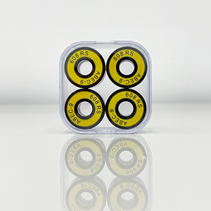 Roulements à billes pour skateboard en acier chromé noir ABEC-9 personnalisés avec boîte en plastique, qualité professionnelle, durables, haute vitesse, 608RS - Product Image 1