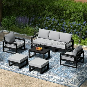 Canapé d'extérieur en acier inoxydable imperméable et crème solaire pour chambre ensoleillée, terrasse, jardin, hôtel, vente à chaud - Product Image 4