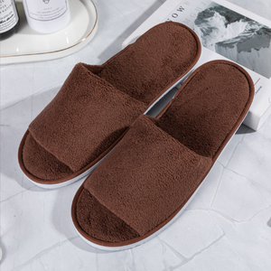 Fabricante profesional, calidad confiable, suavidad moderada, ajuste acogedor, sentido grueso, pies cálidos, zapatillas desechables de hotel - Product Image 4