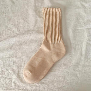 Chaussettes en tricot rayées vintage, motif vertical ondulé, style japonais, coton du Xinjiang, chaudes, respirantes, gros fil - Product Image 6