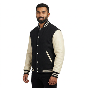 Best Selling Casual Wear <b>Men</b> Varsity Jackets 100% Wool Leather Sleeves Winter Varsity Jacket for <b>Men</b> - Product Image 1