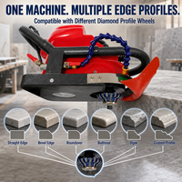 Machine de profilage de chants portable pour pierres humides, fraisage pour comptoirs en granit et marbre, 40 mm max.