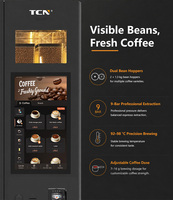 Distributeur automatique de café commercial TCN, machine à café fraîchement préparé en grains avec machine à glaçons intégrée