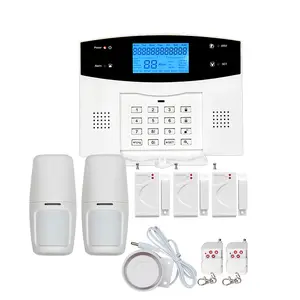 Frekuensi Radio 433 Remote Control Sistem Alarm Keamanan Cerdas Dial Otomatis GSM Alarm Kebakaran Pengendali Pusat