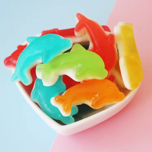 Bonbons gélifiés à la saveur de pomme, doux et <span class=keywords><strong>fruit</strong></span>és, en forme de dauphin à deux tons, dessin animé - Product Image 6