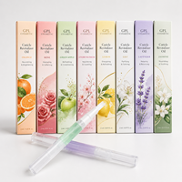 Boîte d'emballage fine à double rabat en carton plié en papier écologique personnalisé pour stylo à huile pour cuticules, produits cosmétiques et de beauté