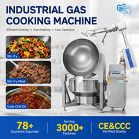 Mélangeur de cuisson automatique pour sauce chili, machine industrielle de cuisson de pâte pour marmite chaude à chauffage gaz/induction avec raclette CE CCC
