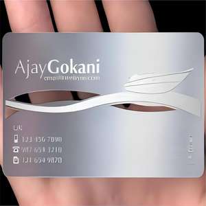 Biglietti da visita personalizzati all'ingrosso della fabbrica Festival regalo personalizzato in metallo in acciaio inossidabile oro biglietto da visita in metallo - Product Image 2
