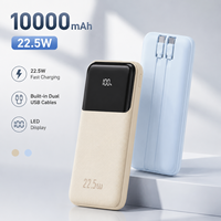 Producto de Tendencia 2026, Batería Externa Delgada de Alta Calidad con Doble USB Integrado, 10000 mAh, Carga Rápida de 22.5W, Pantalla LED, Color Personalizado
