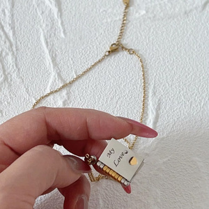 Collana con Ciondolo a Forma di Libro Apribile Inciso con la Scritta 'Ti Amo' Regalo <span class=keywords><strong>per</strong></span> Figlia Mamma <span class=keywords><strong>Papà</strong></span> - Product Image 6