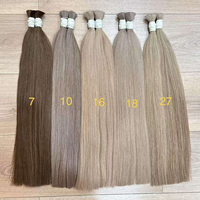 Cheveux humains en vrac lisses/bouclés 100% vierges Extensions de cheveux humains vietnamiens Cheveux bruts en plusieurs couleurs pour le tressage et le coiffage