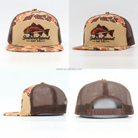 Casquette de camionneur à 6 panneaux en maille avec fermeture snapback, broderie personnalisée, patch en cuir, casquette de baseball pour l'extérieur
