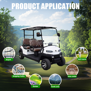 Voiturette <span class=keywords><strong>de</strong></span> golf électrique homologuée CE, neuve, 4 places, pneus tout-terrain, batterie lithium, pour parcours <span class=keywords><strong>de</strong></span> golf et complexe hôtelier - Product Image 2