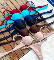 Ensemble de bikini push-up à armatures pour femme avec accessoires étoile de mer, maillot de bain, service personnalisé, faible MOQ, fabrication rapide d'échantillons