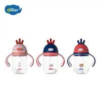 Vaso de plástico personalizado con tapa de pajita para niños y bebés