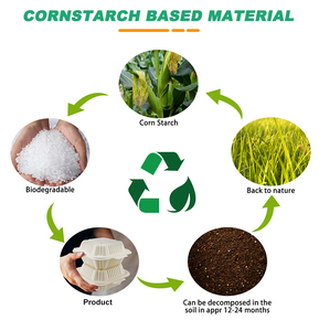 Để đi container 9 inch thu nhỏ bọc bữa ăn chuẩn bị container lò vi sóng tủ đông an toàn bột bắp vỏ sò thực phẩm bột bắp hộp - Product Image 2