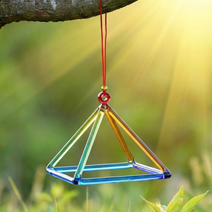 Instrumento musical de cristal al por mayor de 3-14 pulgadas - cuarzo musical en forma de pirámide triangular para meditación y sanación - Product Image 3