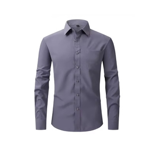 เสื้อเชิ้ตผู้ชายสำหรับธุรกิจ ผลิตจากผ้าฝ้ายผสมคุณภาพพรีเมียม ทรงเข้ารูป คอปกแหลม เหมาะสำหรับสภาพแวดล้อมสำนักงานและสถานที่ทำงาน - Product Image 1