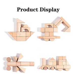 Hot Modern Times Customized Payment 100 PCS Natural Wood DIY New Design Assemblable Block Set Fancy Wholesale Toys for Kids Boys - Product Image 6