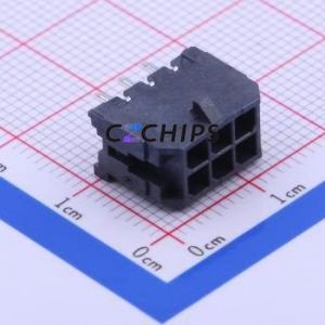 430450627 Wire-to-Board Pin Header Through hole Component (THT),P=3mm Connector 2x3P 3mm Through Hole Micro-Fit (MX 3.0) - Product Image 1