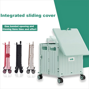 맞춤형 미니 휴대용 접이식 쇼핑 트롤리 PP 소재 핸드 카트 아웃도어 캠핑 자동차 쇼핑 이동식 유틸리티 트롤리 - Product Image 4