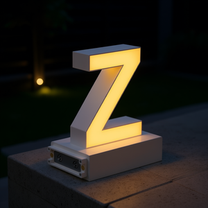 Letra Z Iluminada LED, 3000K, Decoración Magnética de Pared, Material Acrílico - Product Image 2