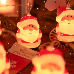Santa Claus <strong>String</strong> <strong>Lights</strong> Slice Holiday Lighting Fruit Fairy Lamp Luminous Strawberry Apple Background Curtain Lamp - Product Image 2
