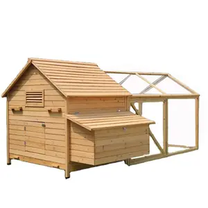 ランハウス付き木製大型鶏小屋