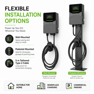 Chargeur de véhicule électrique intelligent AC 7kW 22kW IP55 Type 2 avec OCPP 1.6J pour parking et usine - Product Image 3