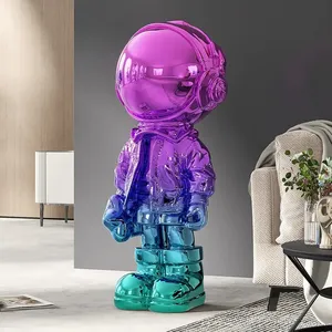 Esculturas de Astronautas de Resina Pintadas a Mano, Adornos de Astronautas Espaciales para Sala de Estar, Decoración del Hogar - Product Image 6