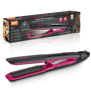 Lisseur de cheveux professionnel personnalisé 45 W avec plaque PTC, pour salon et usage domestique, 4 réglages de température, fonction double humide/sec, écran LCD - Product Image 5