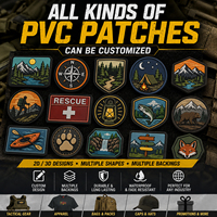 Fournisseur de patchs PVC personnalisés avec logo, patchs en caoutchouc imperméables, service OEM ODM, faible MOQ disponible