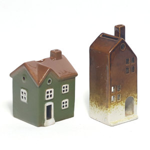 Lanternes à bougies en céramique Poterie Photophore Porte-bougies personnalisé en forme de <span class=keywords><strong>maison</strong></span> Cadeaux - Product Image 1