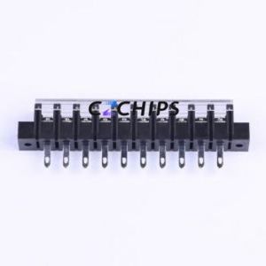 KF28HM-7.62-10P Barrier Terminal Block Through hole Component THT,P=7.62mm Connector With Cover Plate 7.62mm 1x10P Straight Pin - Product Image 2