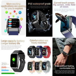 BT Ss आपातकालीन कॉलिंग फोन गैर इनवेसिव hrrv हृदय गति रक्त ऑक्सीजन स्वास्थ्य माप स्मार्टवॉच T69 स्मार्ट वॉच - Product Image 6