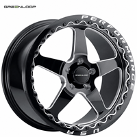 Jantes de course multi-rayons en aluminium forgé noir GL 15x9J 17x4 18x10J Beadlock Drag Rims compatibles avec Mustang GT Supra GTR